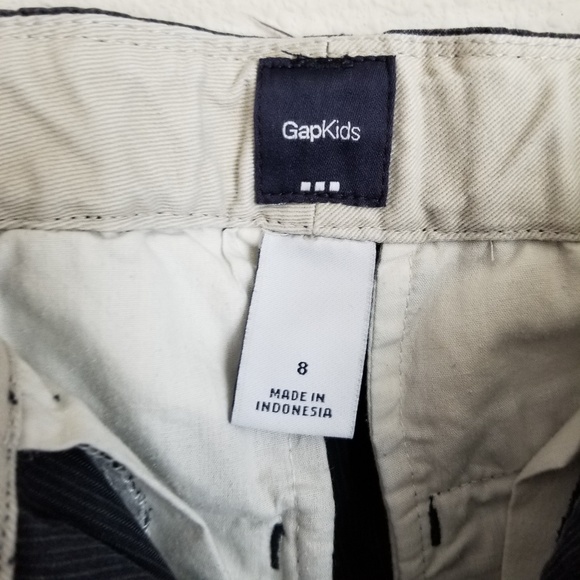 Gap Kids Grey Pinstripe Khakis Size 8 - Picture 3 of 8